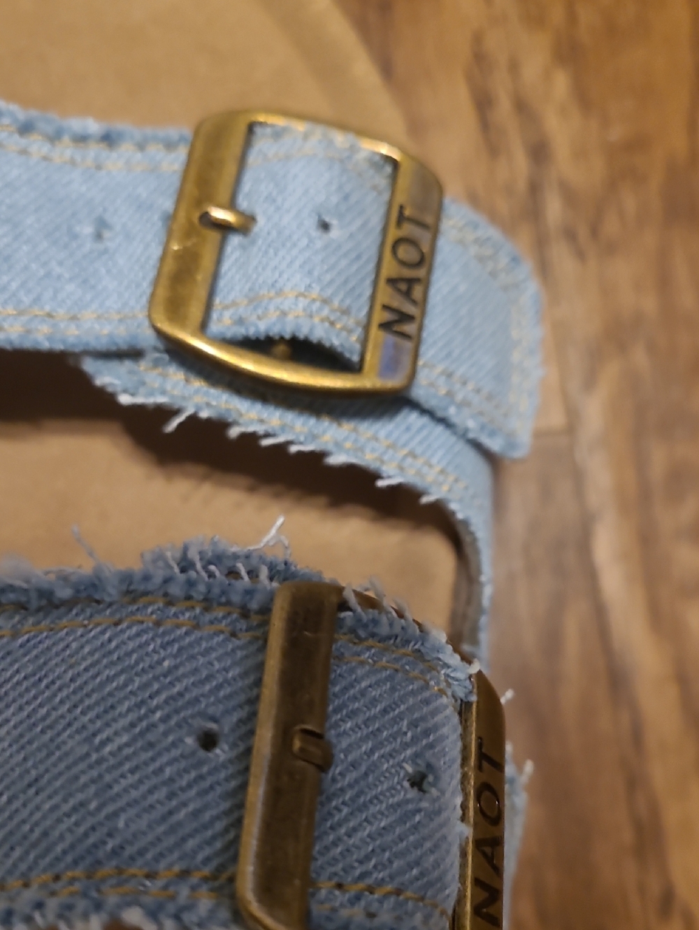 Naot Santa Denim Slide Sandals NWOT - Picture 3 of 6
